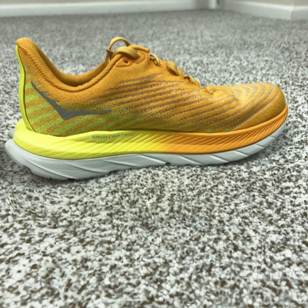 Hoka One One Mach 5 Shoes Mens Size 7.5 Orange Running Sneakers Cushioned‎